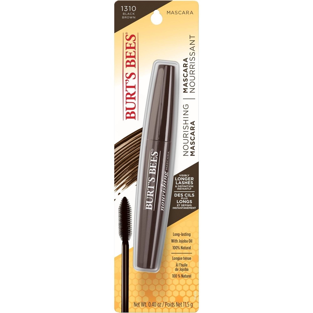 slide 4 of 8, Burt's Bees 100% Natural Nourishing Mascara - Black Brown, 0.4 oz