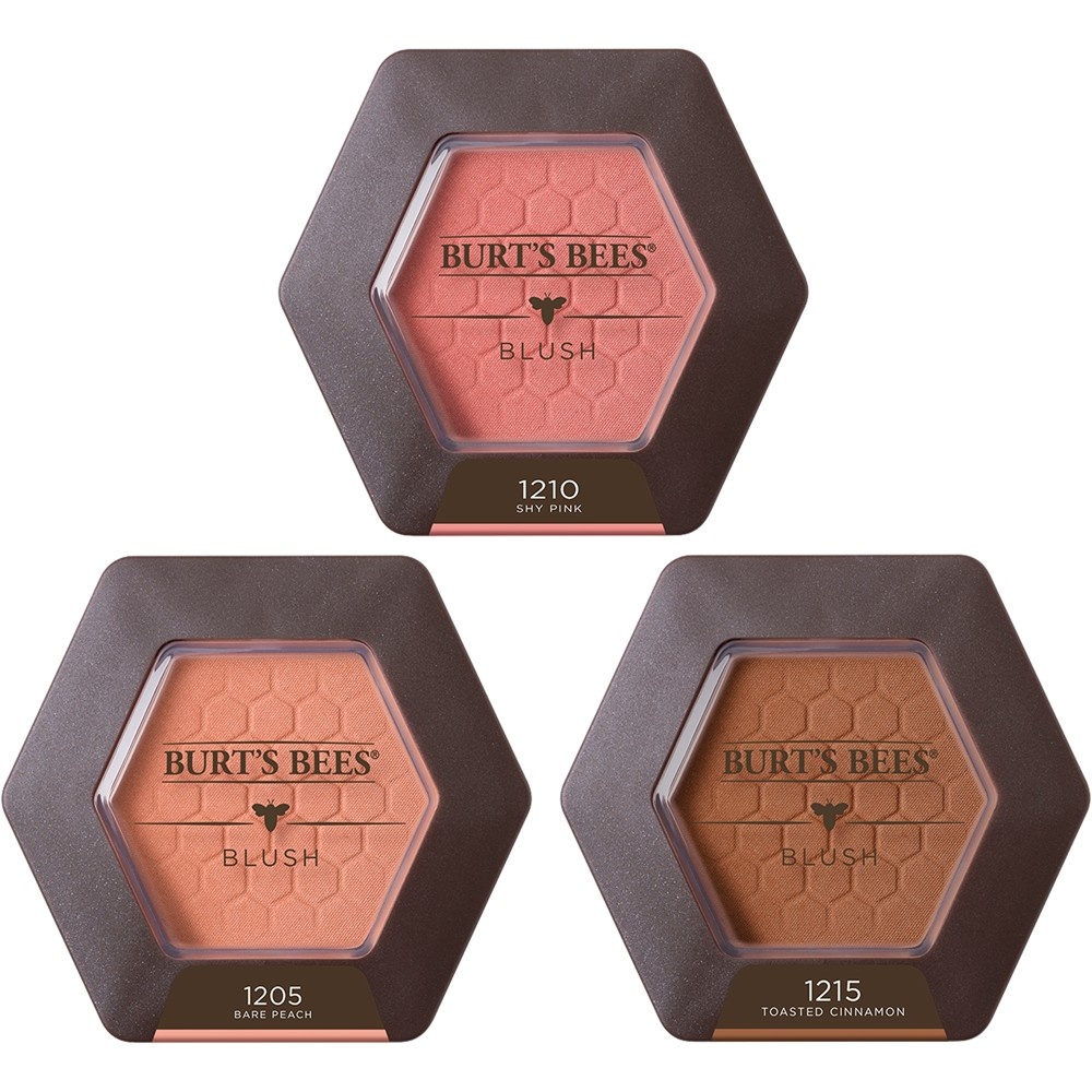 slide 5 of 8, Burt's Bees 100% Natural Blush with Vitamin E - Shy Pink - 0.19oz, 0.19 oz