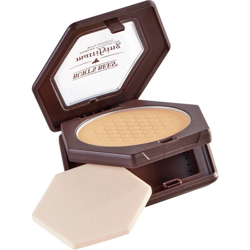 slide 2 of 9, Burt's Bees 100% Natural Mattifying Pressed Powder Foundation - 1105 Bare - 0.3oz, 0.3 oz