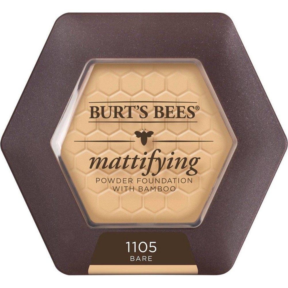 slide 3 of 9, Burt's Bees 100% Natural Mattifying Pressed Powder Foundation - 1105 Bare - 0.3oz, 0.3 oz