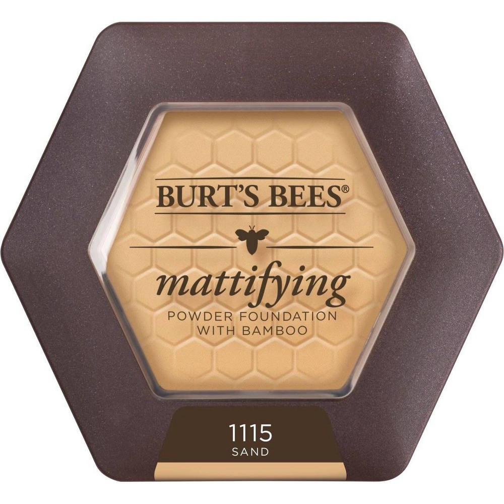 slide 4 of 9, Burt's Bees 100% Natural Mattifying Pressed Powder Foundation - 1115 Sand - 0.3oz, 0.3 oz