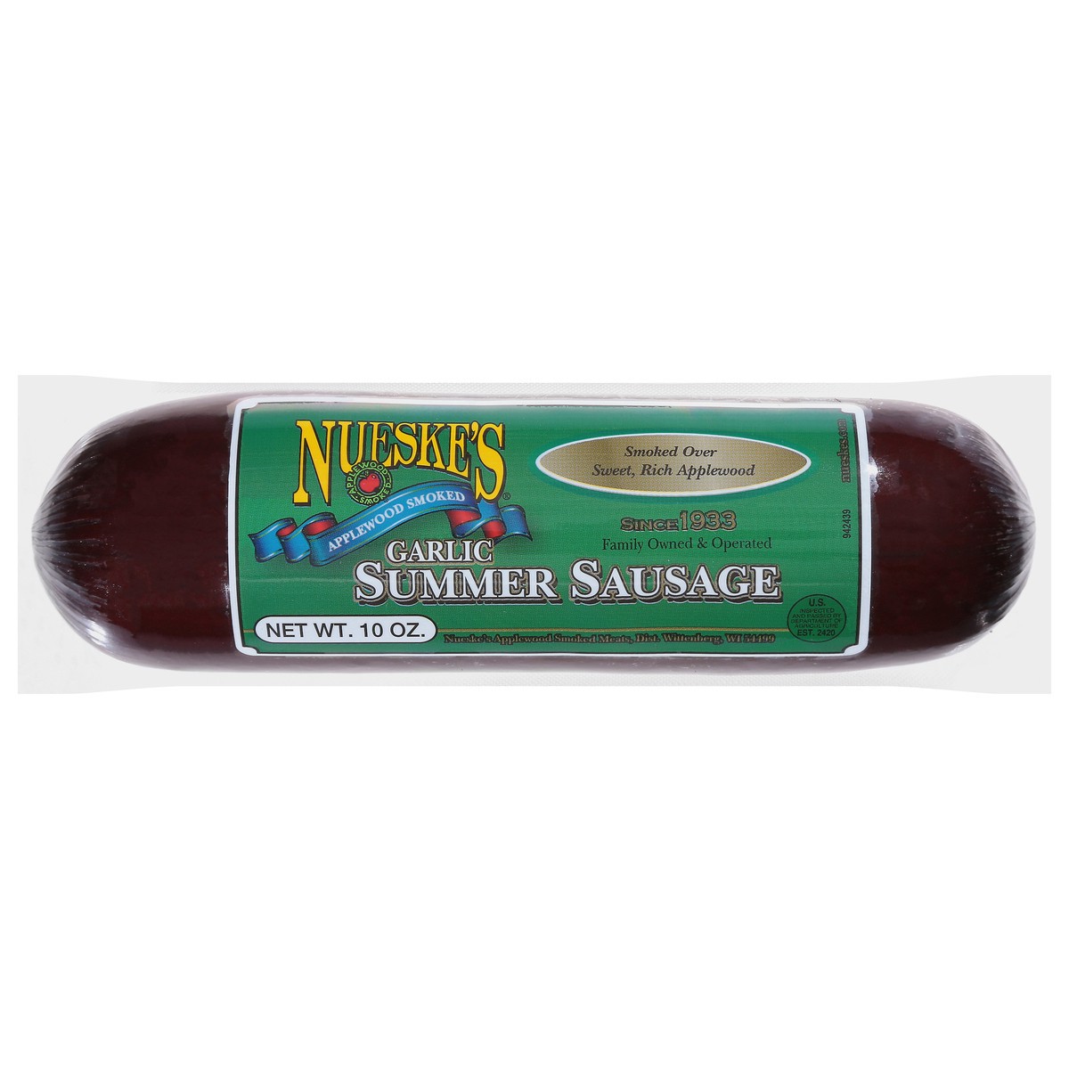 slide 1 of 9, Nueske's Garlic Summer Sausage 10 oz, 10 oz