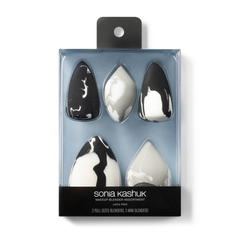 slide 2 of 3, Sonia Kashuk™ Multisize Latex-Free Makeup Blender Sponge - Marble - 5pk, 5 ct