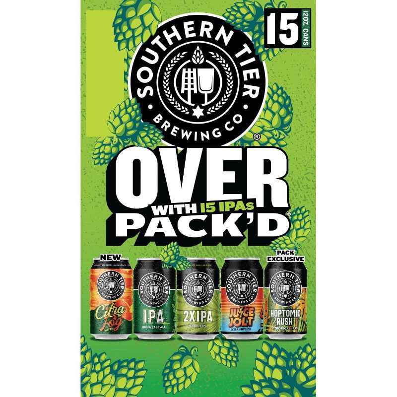 slide 3 of 5, Southern Tier Brewing Company Southern Tier Overpack'd Beer Variety Pack - 15pk/12 fl oz Cans, 15 ct; 12 fl oz