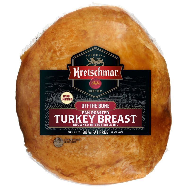 slide 1 of 2, Kretschmar Pan Roasted Off the Bone Turkey Breast - Deli Fresh Sliced - price per lb, per lb