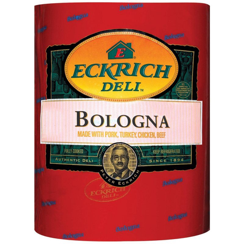 slide 1 of 4, Eckrich Deli Beef Bologna - Deli Fresh Sliced - price per lb, per lb