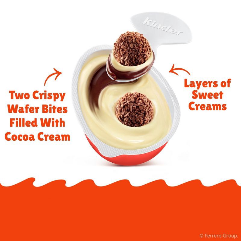 slide 4 of 7, Kinder Joy Sweet Cream Topped with Cocoa Wafer Bites Milk Chocolate Treat + Toy Candy - 0.7oz, 0.7 oz