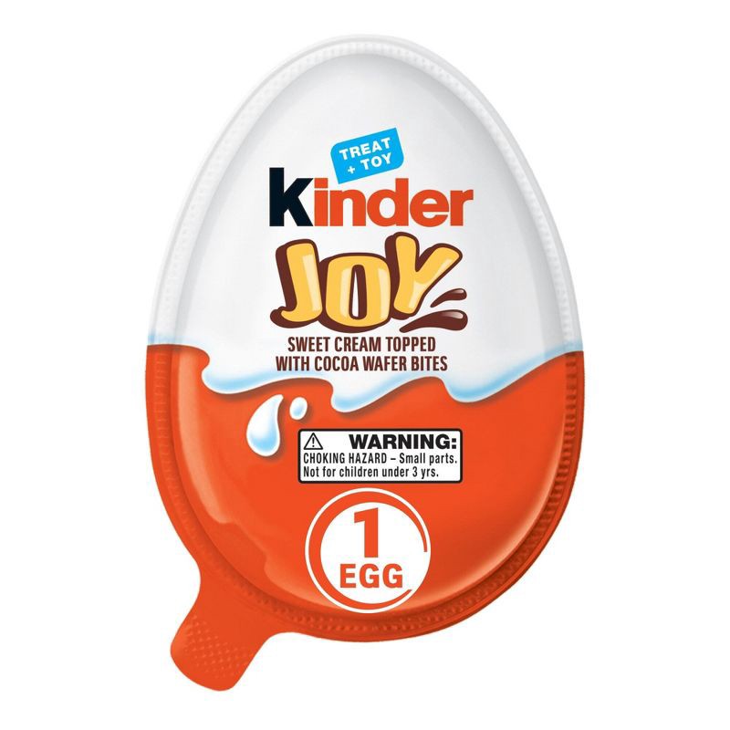 slide 1 of 7, Kinder Joy Sweet Cream Topped with Cocoa Wafer Bites Milk Chocolate Treat + Toy Candy - 0.7oz, 0.7 oz