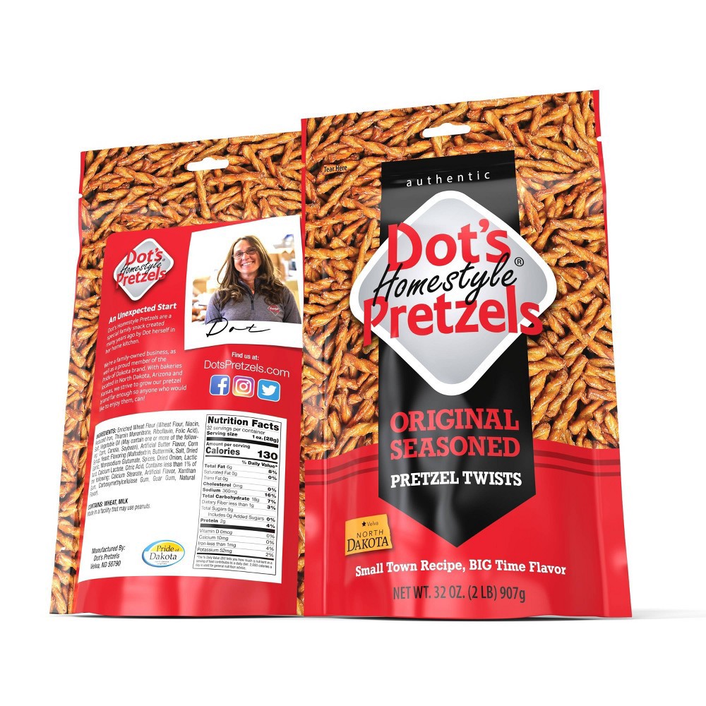 slide 3 of 3, Dot's Homestyle Pretzels Original Seasoned Pretzel Twists 32 oz, 32 oz