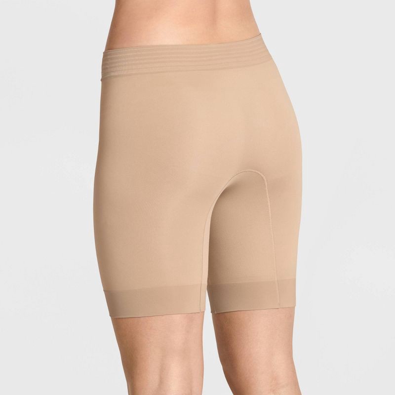slide 2 of 3, Jockey Generation™ Women's Ultralight Smoothing Cooling No-Chafe Slipshorts - Beige XL: Seamless Knit Shapewear, 1 ct