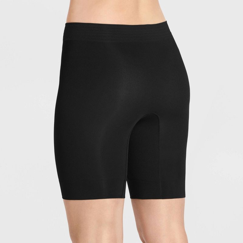 slide 2 of 2, Jockey Generation™ Women's Ultralight Smoothing Cooling No-Chafe Slipshorts - Black L: Seamless Knit Shapewear, 1 ct