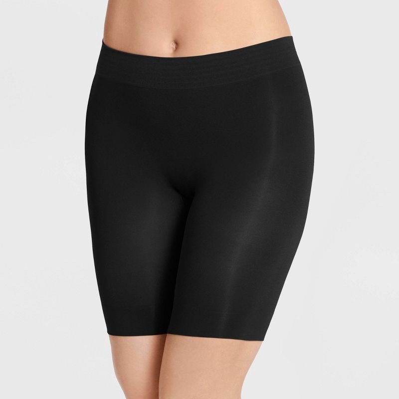 slide 1 of 2, Jockey Generation™ Women's Ultralight Smoothing Cooling No-Chafe Slipshorts - Black XXXL: Seamless Knit Shapewear, 1 ct