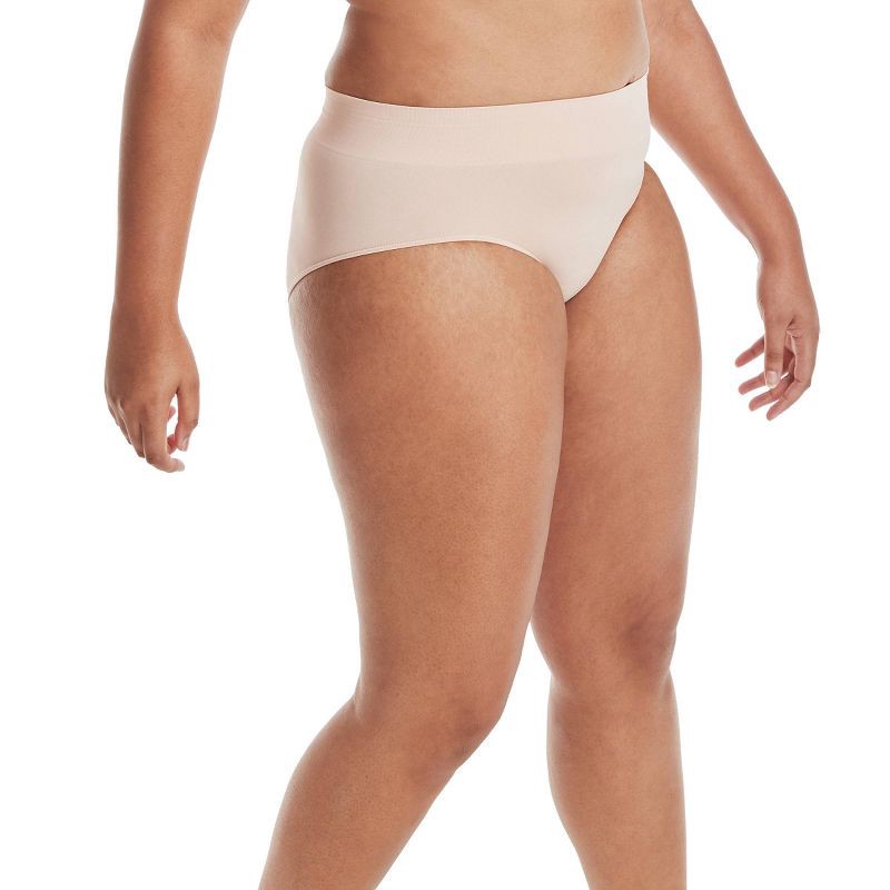 slide 4 of 6, Hanes Premium Women's 3pk Smoothing Seamless Briefs Underwear - Basic Pack Beige/Light Brown/Black 9, 3 ct