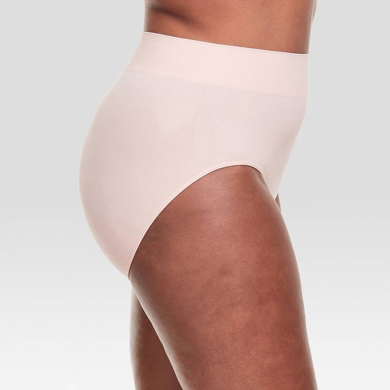 slide 4 of 5, Hanes Premium Women's 3pk Smoothing Seamless Briefs Underwear - Basic Pack Beige/Light Brown/Black 9, 3 ct