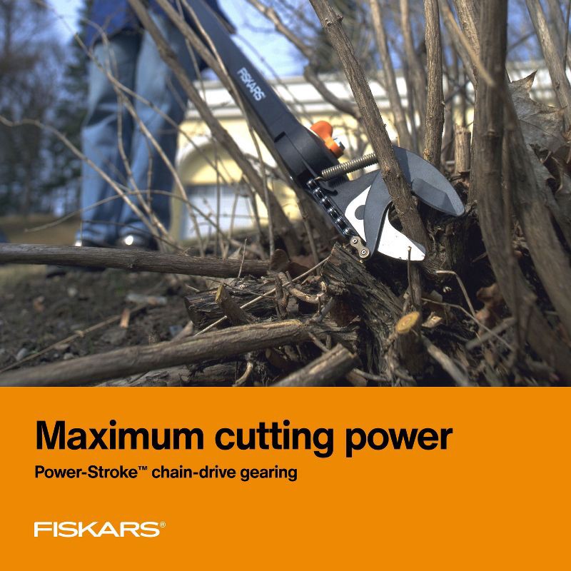 slide 2 of 11, Fiskars 5' Pruning Stik Tree Pruner: Extendable, Handheld Garden Shears, 61.75" Height, 2" Blade Width, 1 ct