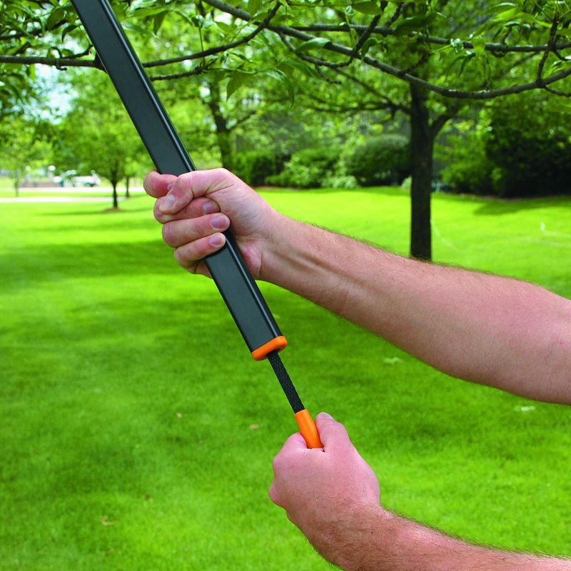 slide 5 of 11, Fiskars 5' Pruning Stik Tree Pruner: Extendable, Handheld Garden Shears, 61.75" Height, 2" Blade Width, 1 ct