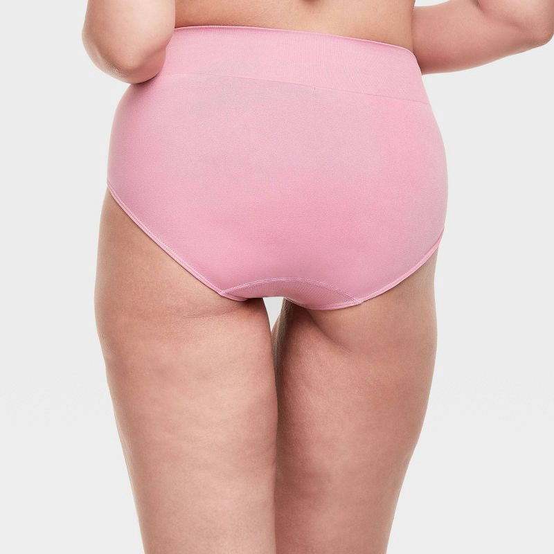 slide 6 of 6, Hanes Premium Women's 3pk Hi Cut Brief Seamless Smoothing Underwear - Black/Beige 6, 3 ct