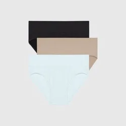 Hanes Premium Women's 3pk Hi Cut Brief Seamless Smoothing Underwear - Black/Beige 5