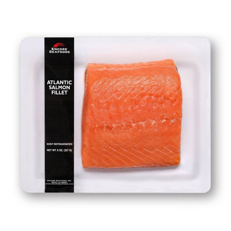 slide 1 of 3, Encore Seafoods Farmed Salmon - 8oz, 8 oz