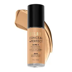 Milani Conceal + Perfect 2-in-1 Foundation + Concealer - 05A Beige - 1 fl oz: Aluminum-Free, Paraben-Free, Sulfate-Free, Phthalate-Free