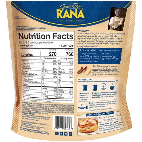 slide 3 of 3, Rana Italian Sausage Ravioli Refrigerated Pasta, 10 oz
