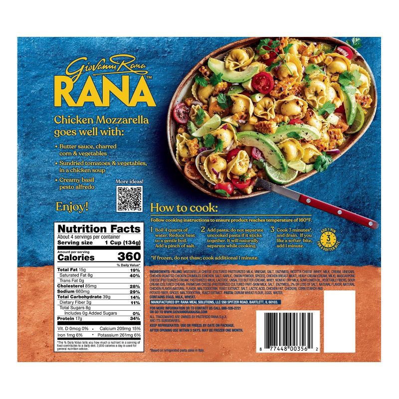 slide 9 of 10, Rana Chicken Mozzarella Tortelloni - 20oz, 20 oz