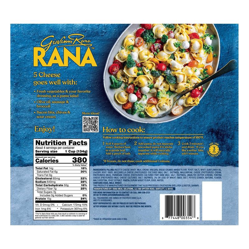 slide 8 of 8, Rana 5 Cheese Tortellini - 20oz, 20 oz
