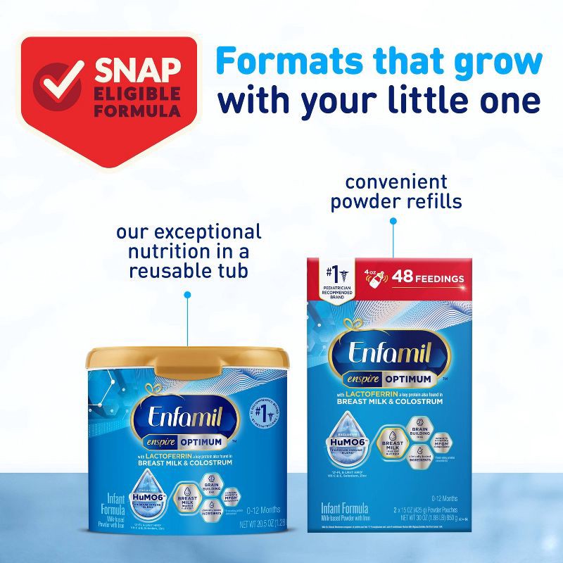 slide 7 of 11, Enfamil Enspire Powder Infant Formula Refill Pack - 30oz, 30 oz