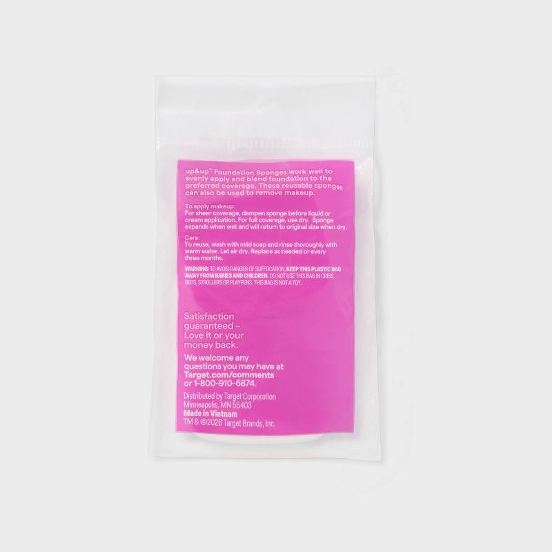 slide 3 of 3, Square Foundation Sponge - 3ct - up&up™, 3 ct