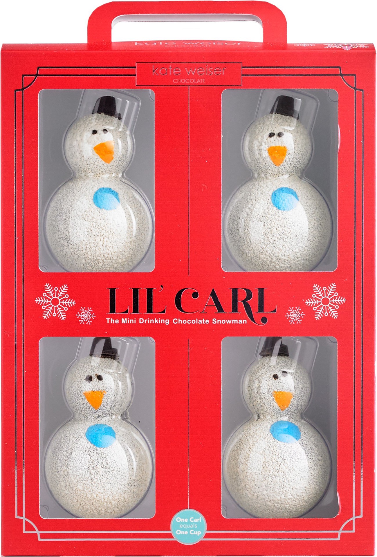 slide 1 of 1, Kate Weiser Chocolate Lil' Carl 4 Pack Hot Cocoas, 4 ct