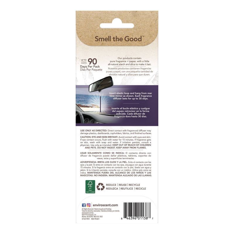 slide 2 of 3, AutoSticks Enviroscent 3pc Car Air Freshener Onyx Night, 3 ct