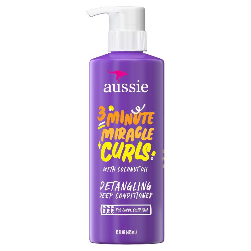 slide 9 of 10, Aussie Paraben-Free Miracle Curls 3 Minute Miracle Conditioner with Coconut - 16 fl oz, 16 fl oz