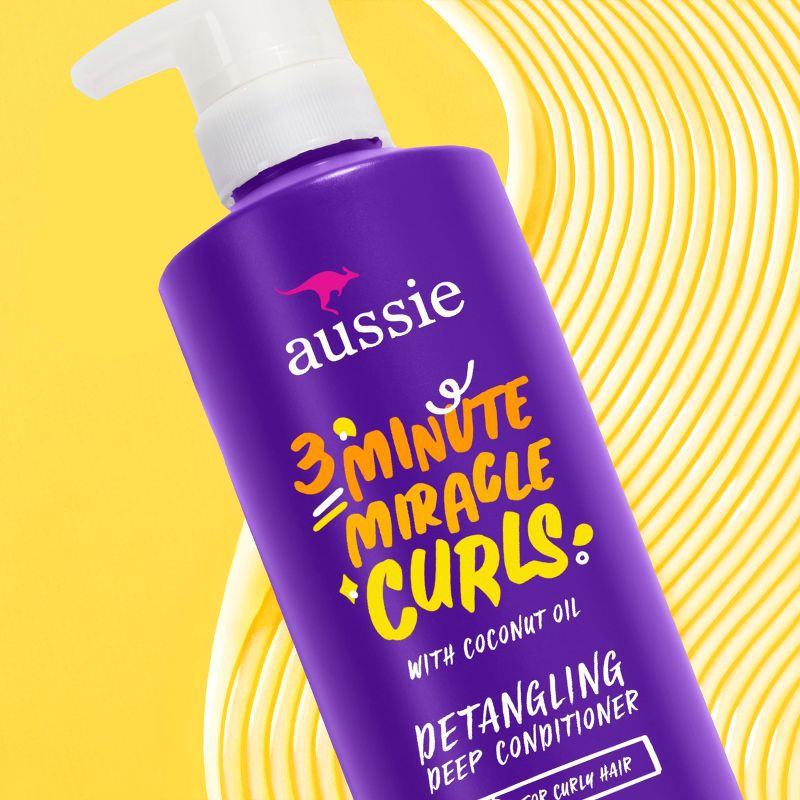 slide 12 of 15, Aussie Paraben-Free Miracle Curls 3 Minute Miracle Conditioner with Coconut - 16 fl oz, 16 fl oz