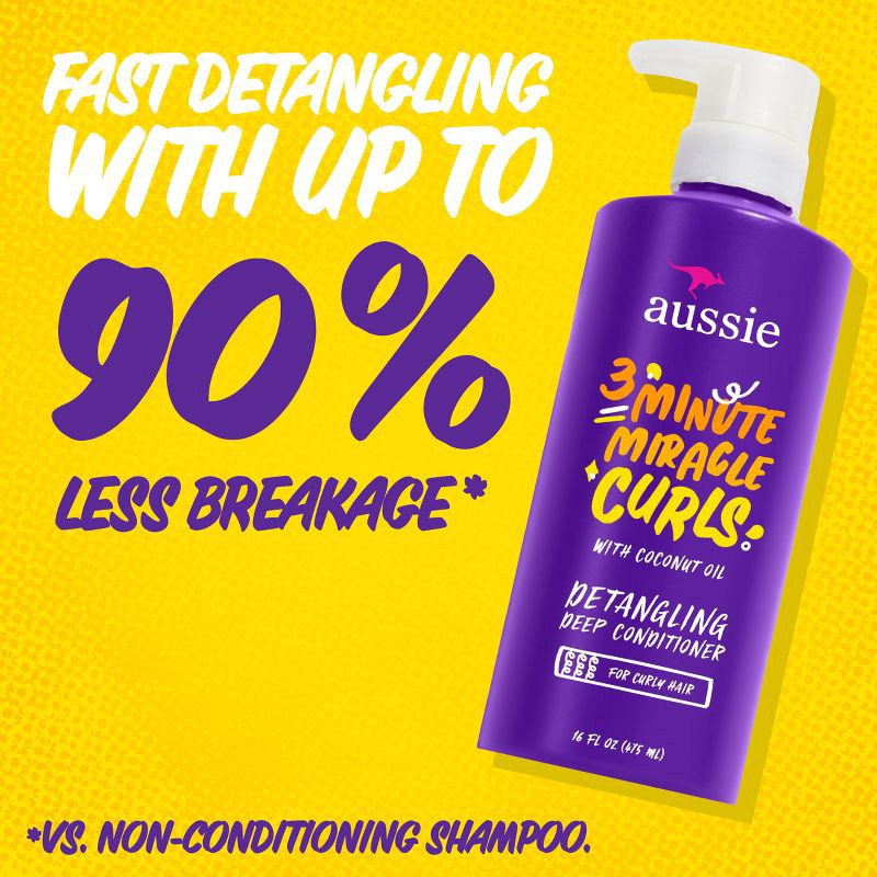 slide 6 of 15, Aussie Paraben-Free Miracle Curls 3 Minute Miracle Conditioner with Coconut - 16 fl oz, 16 fl oz
