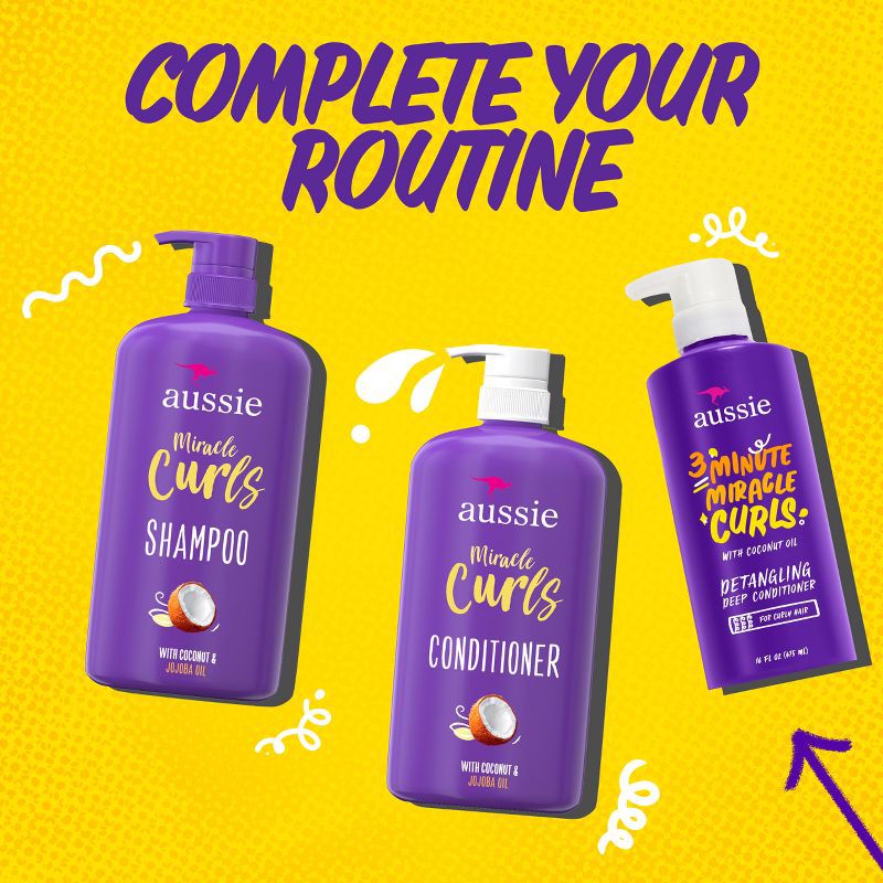 slide 8 of 15, Aussie Paraben-Free Miracle Curls 3 Minute Miracle Conditioner with Coconut - 16 fl oz, 16 fl oz