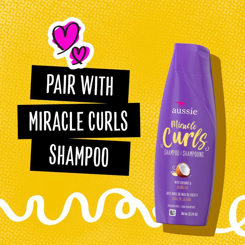 slide 6 of 9, Aussie Paraben-Free Miracle Curls Conditioner with Coconut & Jojoba Oil For Curly Hair - 12.1 fl oz, 12.1 fl oz