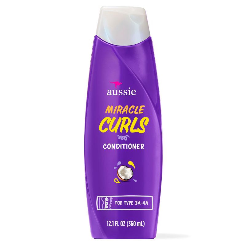 slide 1 of 9, Aussie Paraben-Free Miracle Curls Conditioner with Coconut & Jojoba Oil For Curly Hair - 12.1 fl oz, 12.1 fl oz