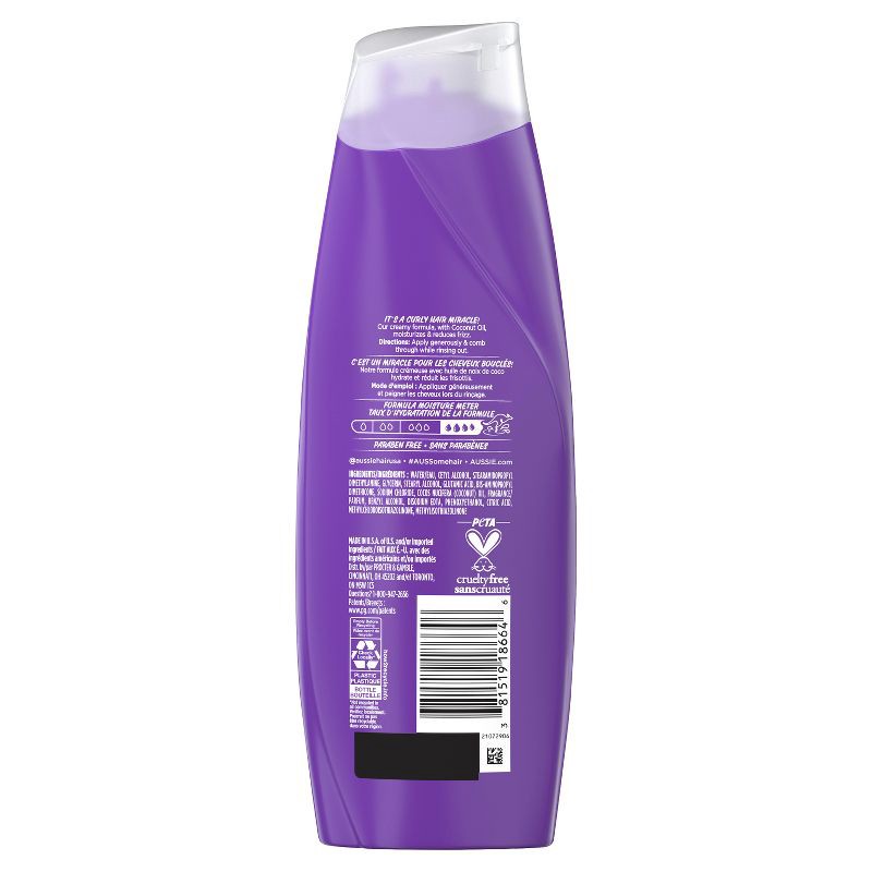 slide 9 of 9, Aussie Paraben-Free Miracle Curls Conditioner with Coconut & Jojoba Oil For Curly Hair - 12.1 fl oz, 12.1 fl oz