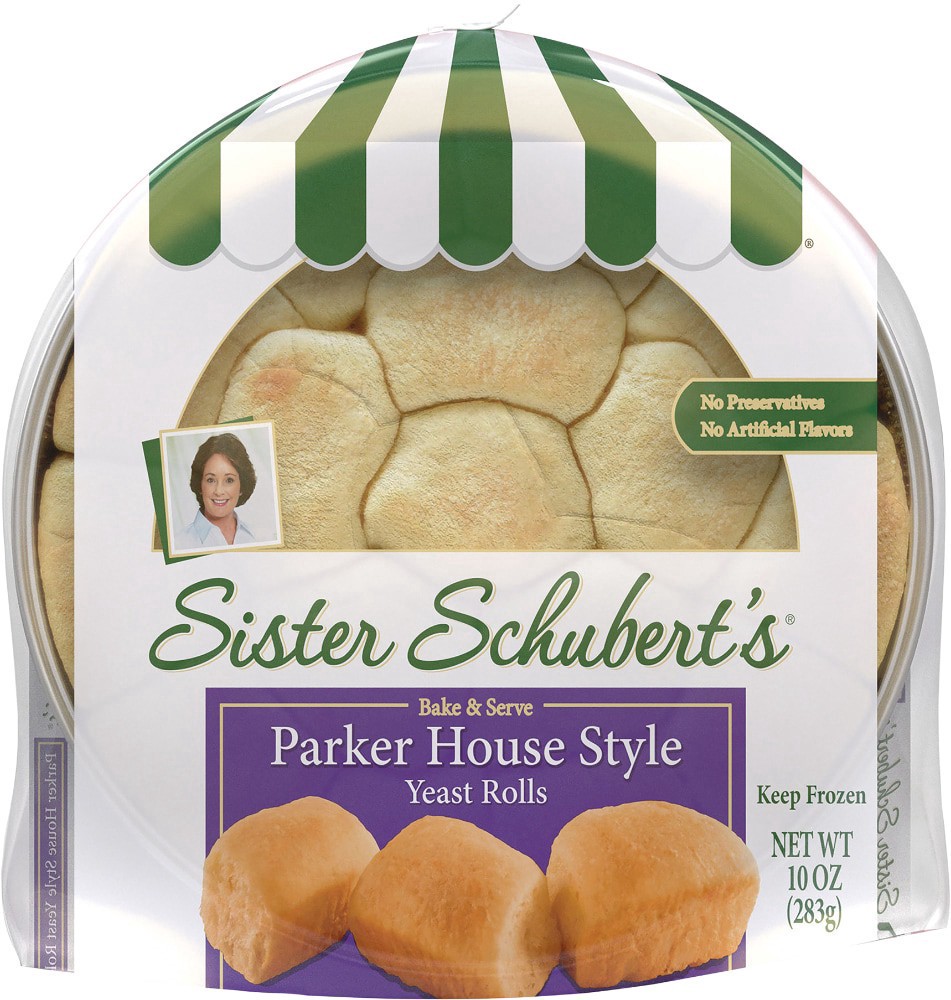 slide 1 of 4, Sister Schubert's Parker House Style Yeast Rolls 10 Ounces, 10 oz