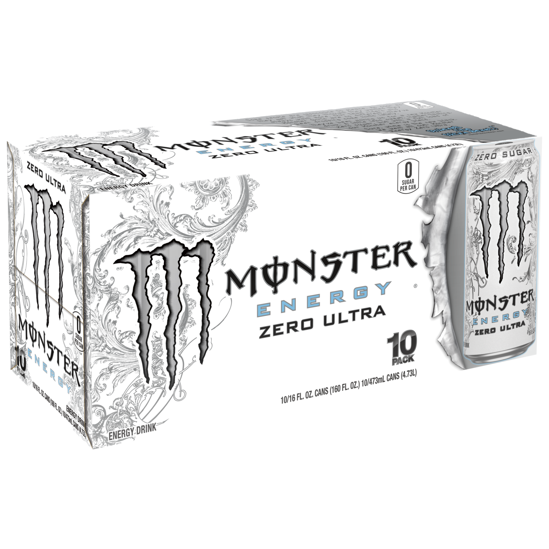 slide 1 of 6, Monster Energy - Zero Ultra, 10 ct; 16 fl oz