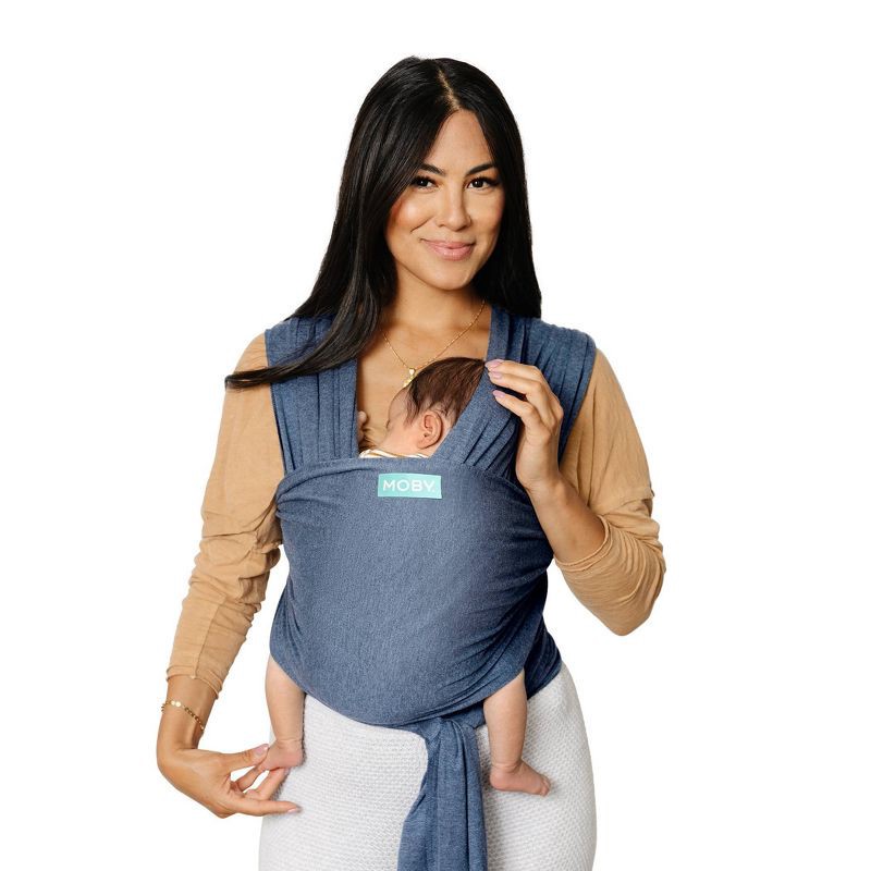 slide 1 of 15, Moby Classic Wrap Baby Carrier - Mist, 1 ct