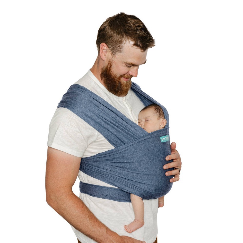 slide 3 of 15, Moby Classic Wrap Baby Carrier - Mist, 1 ct