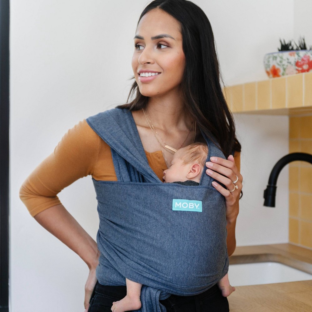 slide 12 of 15, Moby Classic Wrap Baby Carrier - Mist, 1 ct