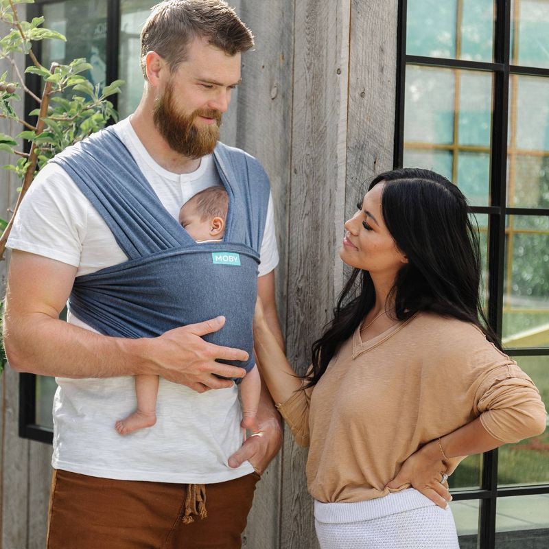 slide 14 of 15, Moby Classic Wrap Baby Carrier - Mist, 1 ct