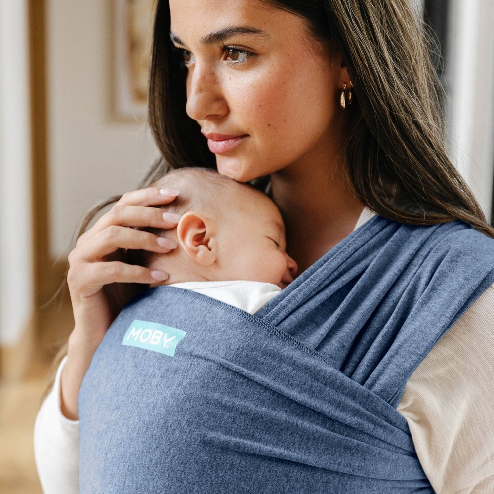 slide 5 of 15, Moby Classic Wrap Baby Carrier - Mist, 1 ct