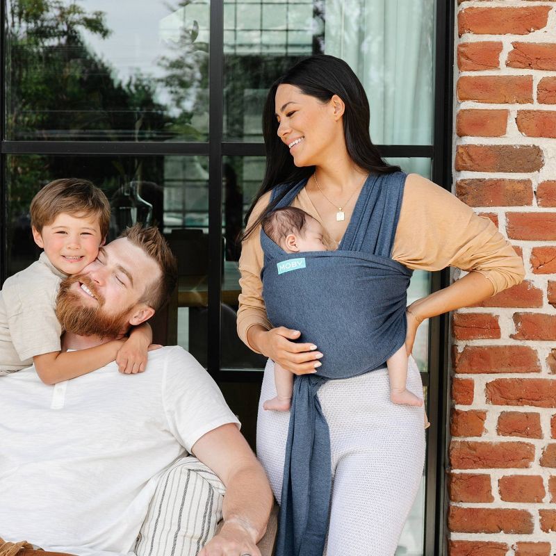 slide 9 of 15, Moby Classic Wrap Baby Carrier - Mist, 1 ct