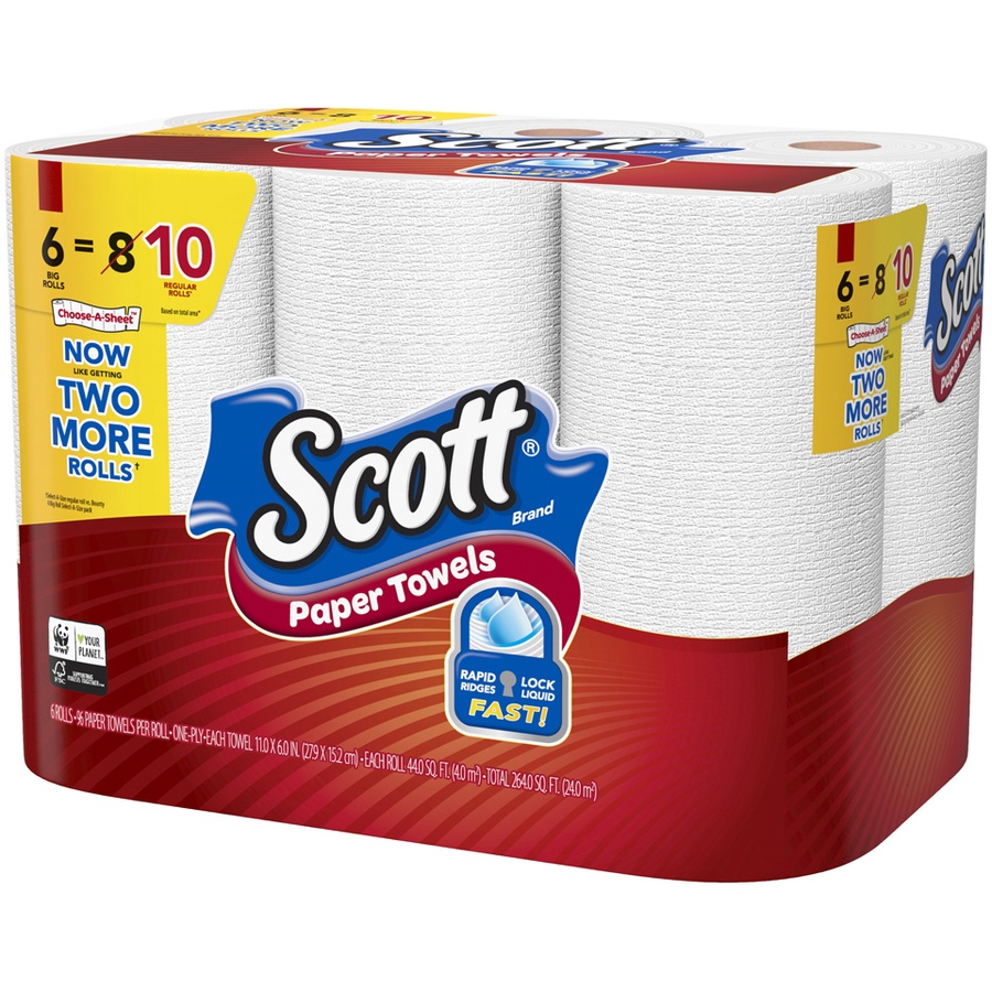 slide 3 of 3, Scott Paper Towels, 6 ct