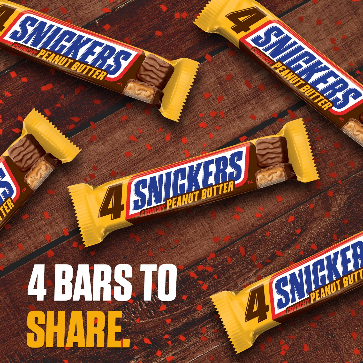 slide 7 of 7, SNICKERS Crunchy Peanut Butter Squared Chocolate Bars, Share Size, 3.56 Oz, 3.56 oz