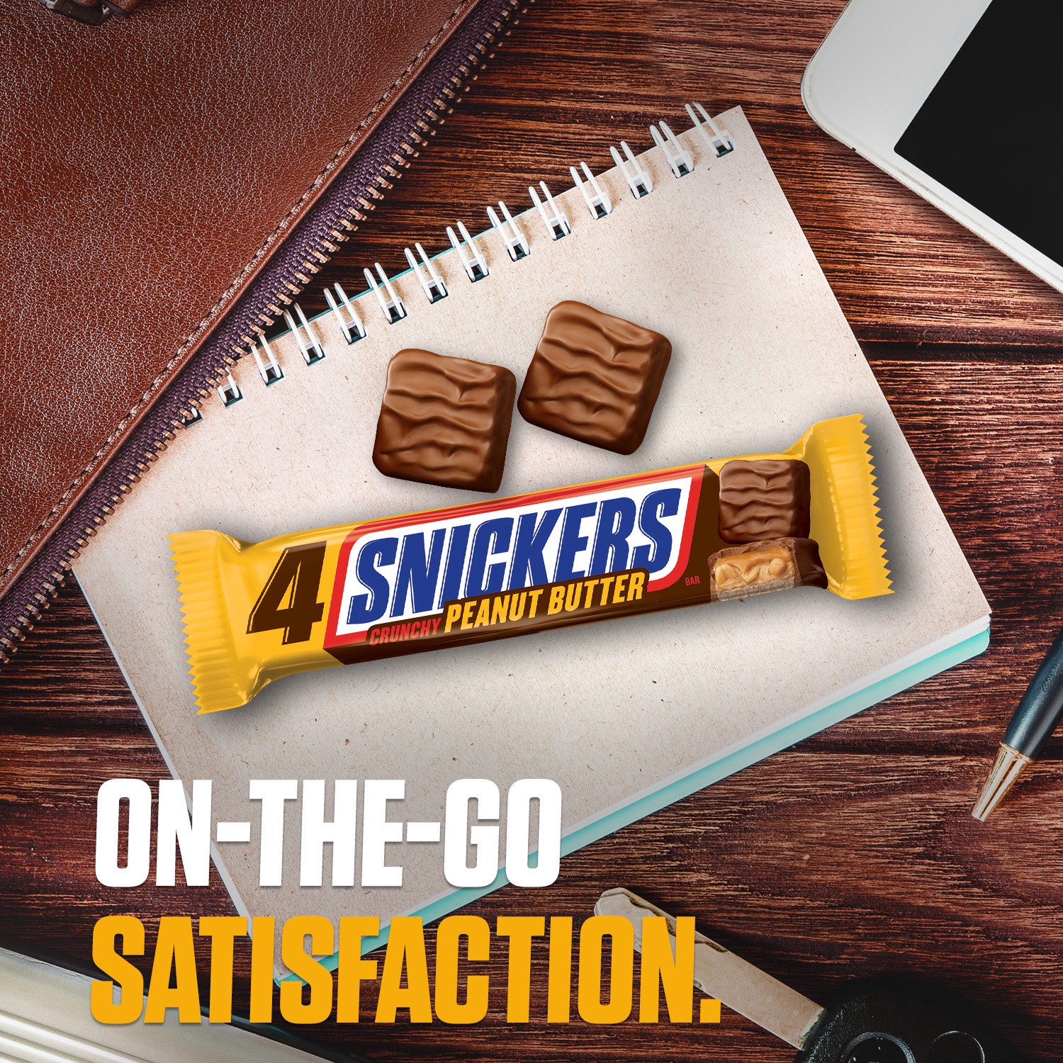 slide 3 of 7, SNICKERS Crunchy Peanut Butter Squared Chocolate Bars, Share Size, 3.56 Oz, 3.56 oz