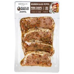 Rastelli's Pork Chops Boneless Bourbon Black Pepper Marinade - 24 OZ